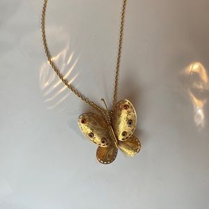 VINTAGE butterfly necklace